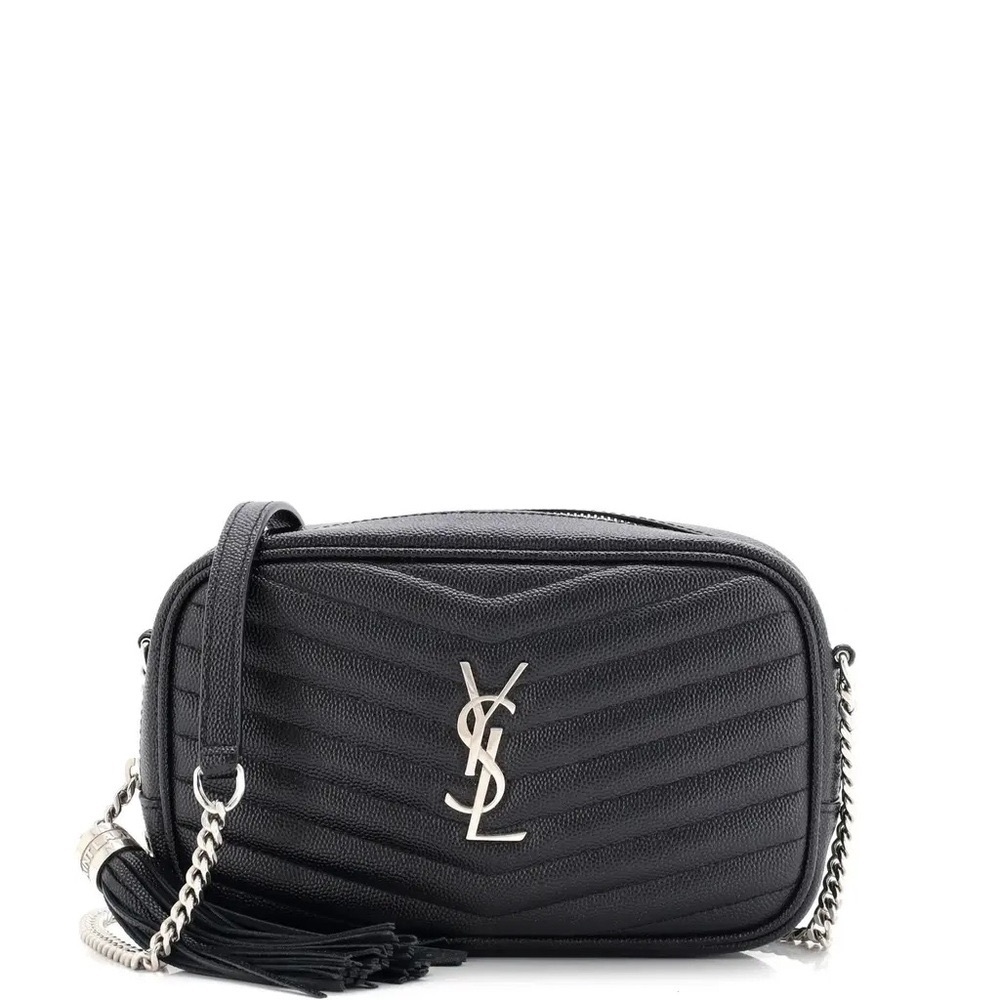 Saint Laurent Lou Camera Bag – Black Chevron Quilted Leather (NWT)